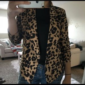 Cheetah print blazer